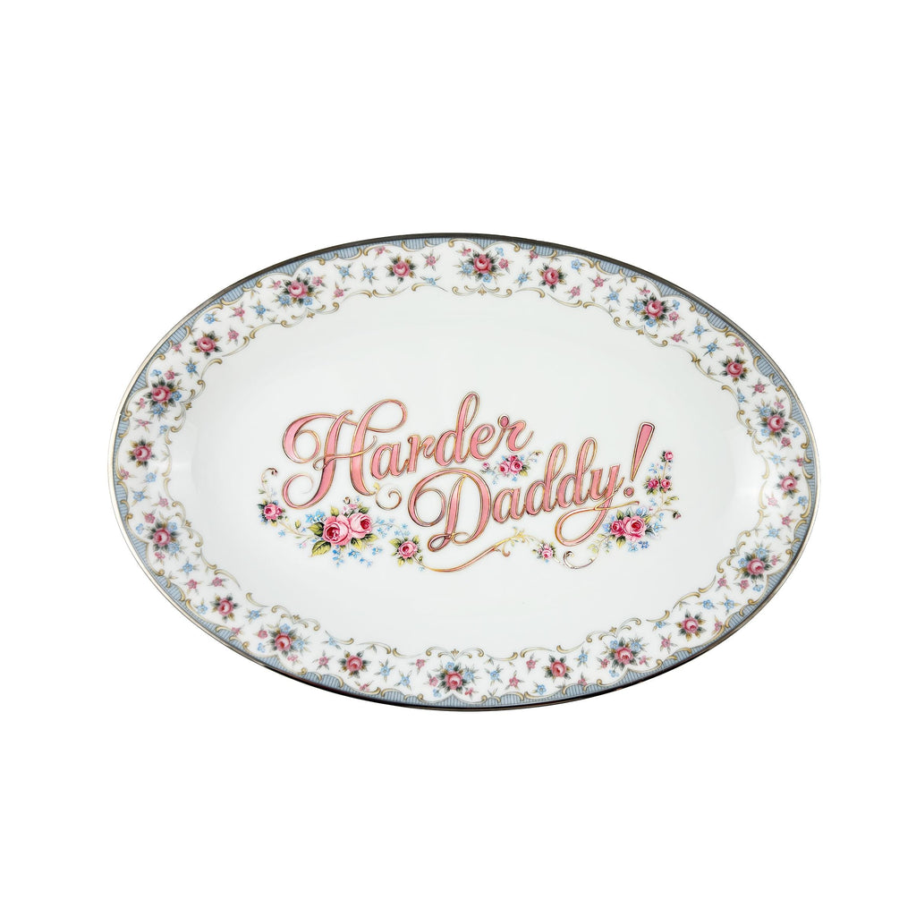 Harder Daddy Vintage China Platter by Trophy Husband 12"x8"