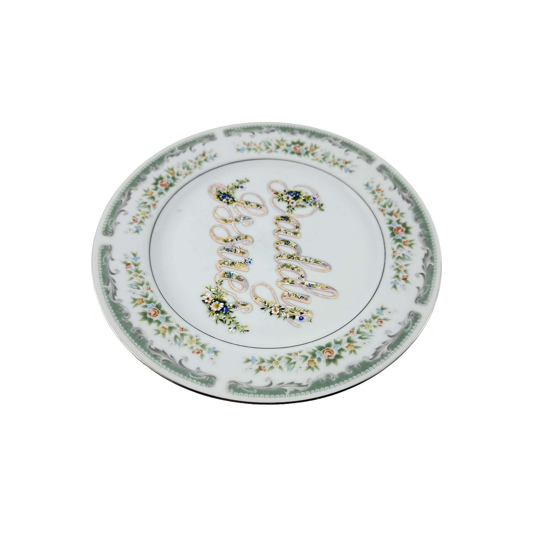 Daddy Issues Vintage China Plate Wall Home Decor One Of A Kind Art Plate Floral China Plate 10"