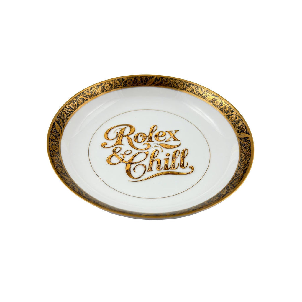 Vintage Bristol Fine China Bowl: "R•lex & Chill" Display Dish