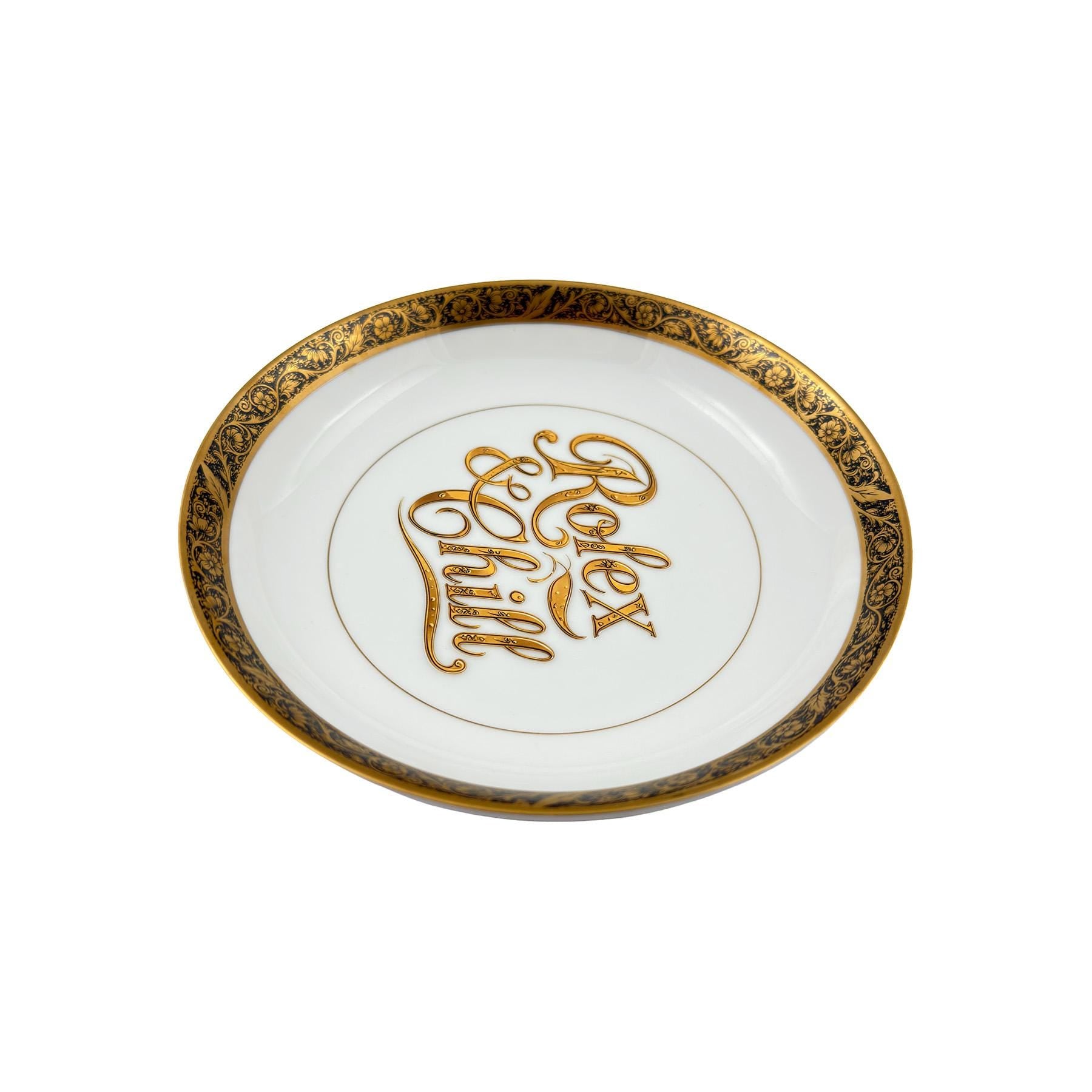 Vintage Bristol Fine China Bowl: "R•lex & Chill" Display Dish
