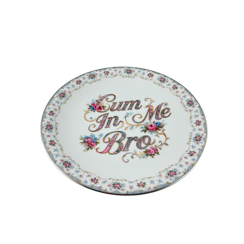 Cum In Me Bro Vintage Noritake Bloomfield 6042 Art Plate One-of-a-Kind Trophy Husband Decor