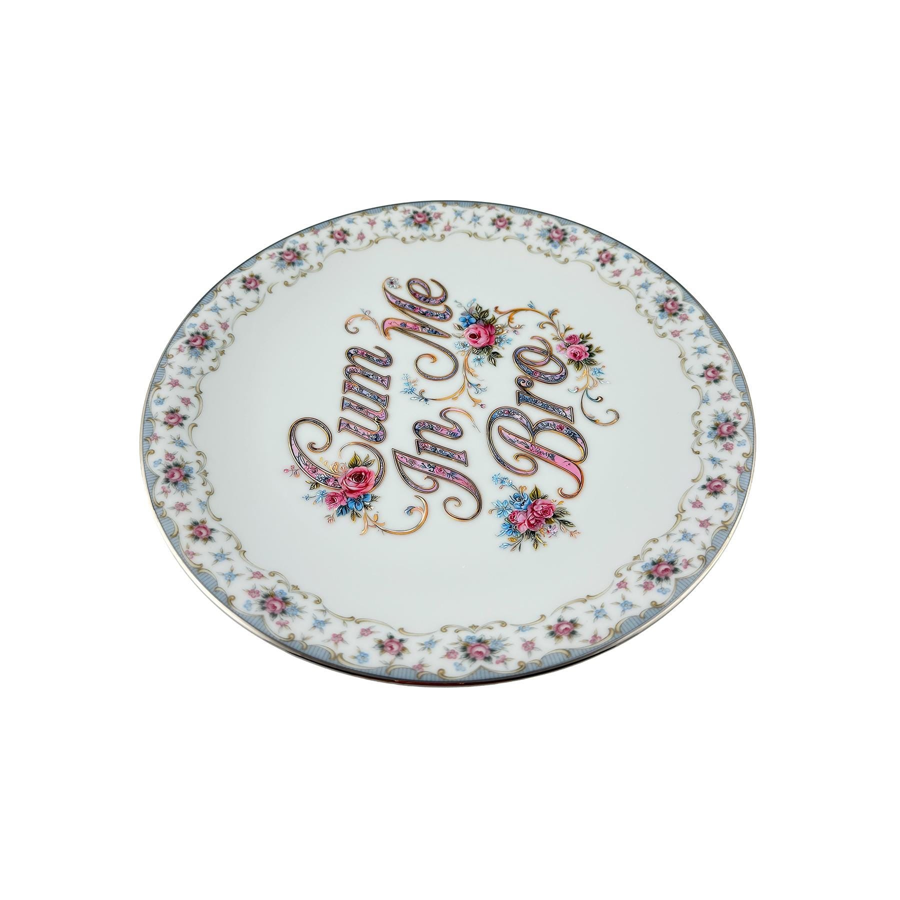 Cum In Me Bro Vintage Noritake Bloomfield 6042 Art Plate One-of-a-Kind Trophy Husband Decor