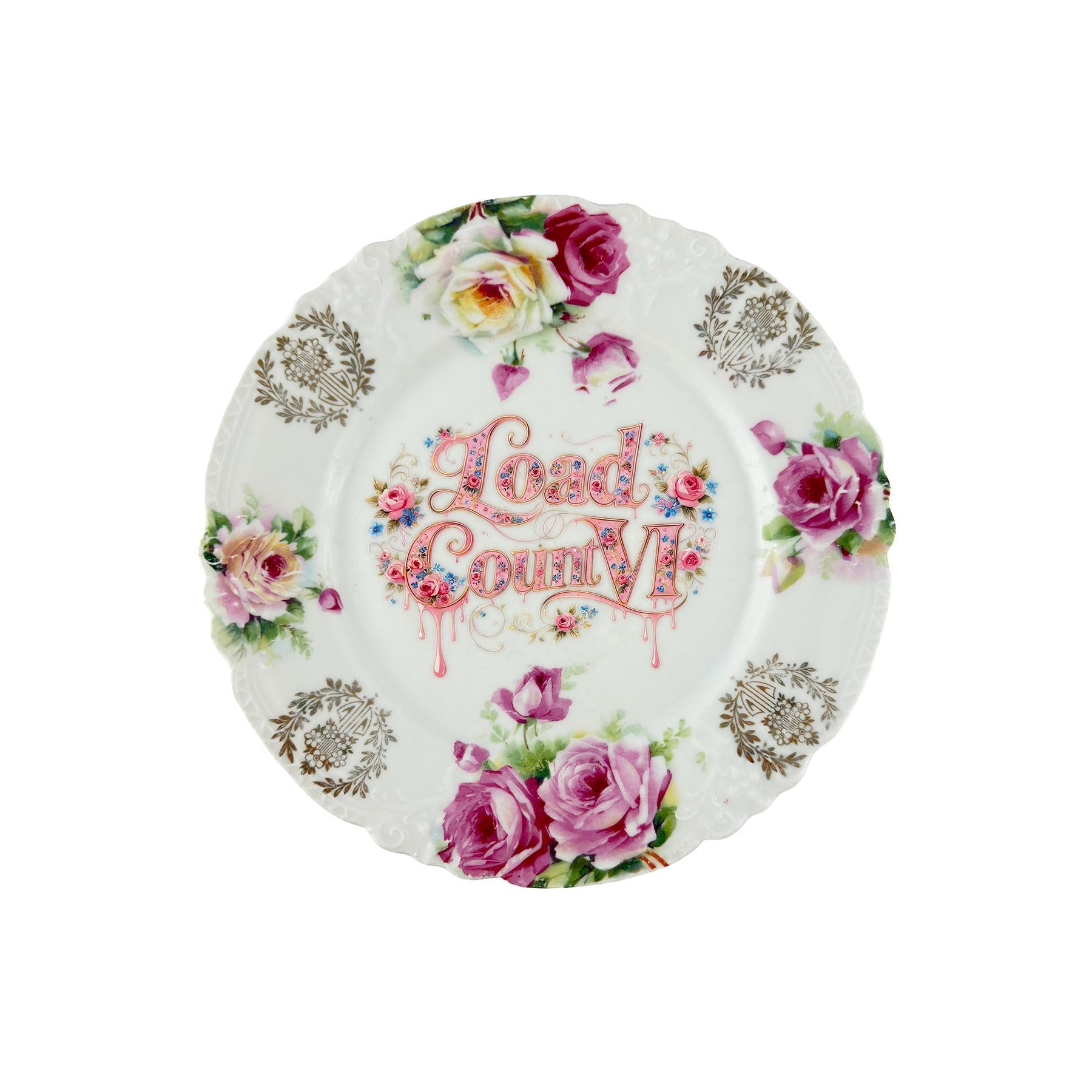 Load Count Vintage China Art Plate Sexy filthy Gay Home Decor 8" round