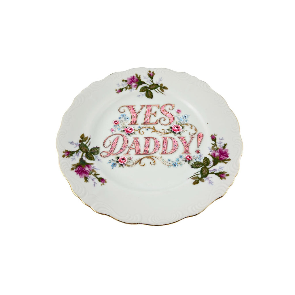 Yes Daddy Vintage China Art Plate 8" Round