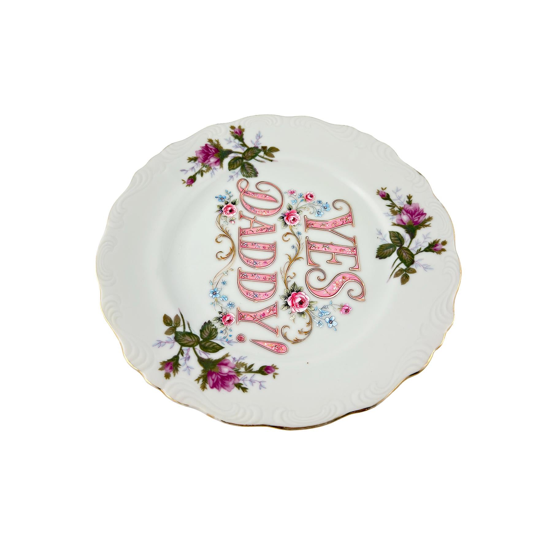 Yes Daddy Vintage China Art Plate 8" Round