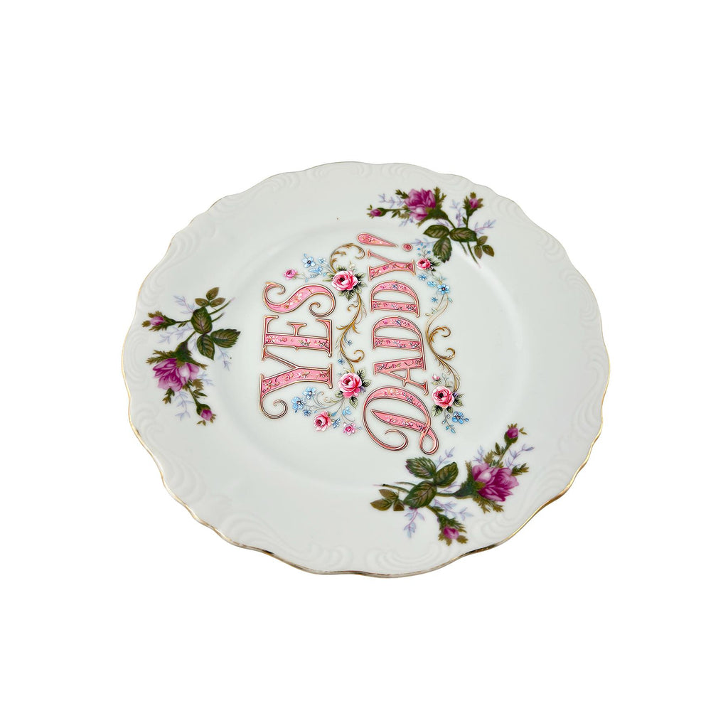 Yes Daddy Vintage China Art Plate 8" Round
