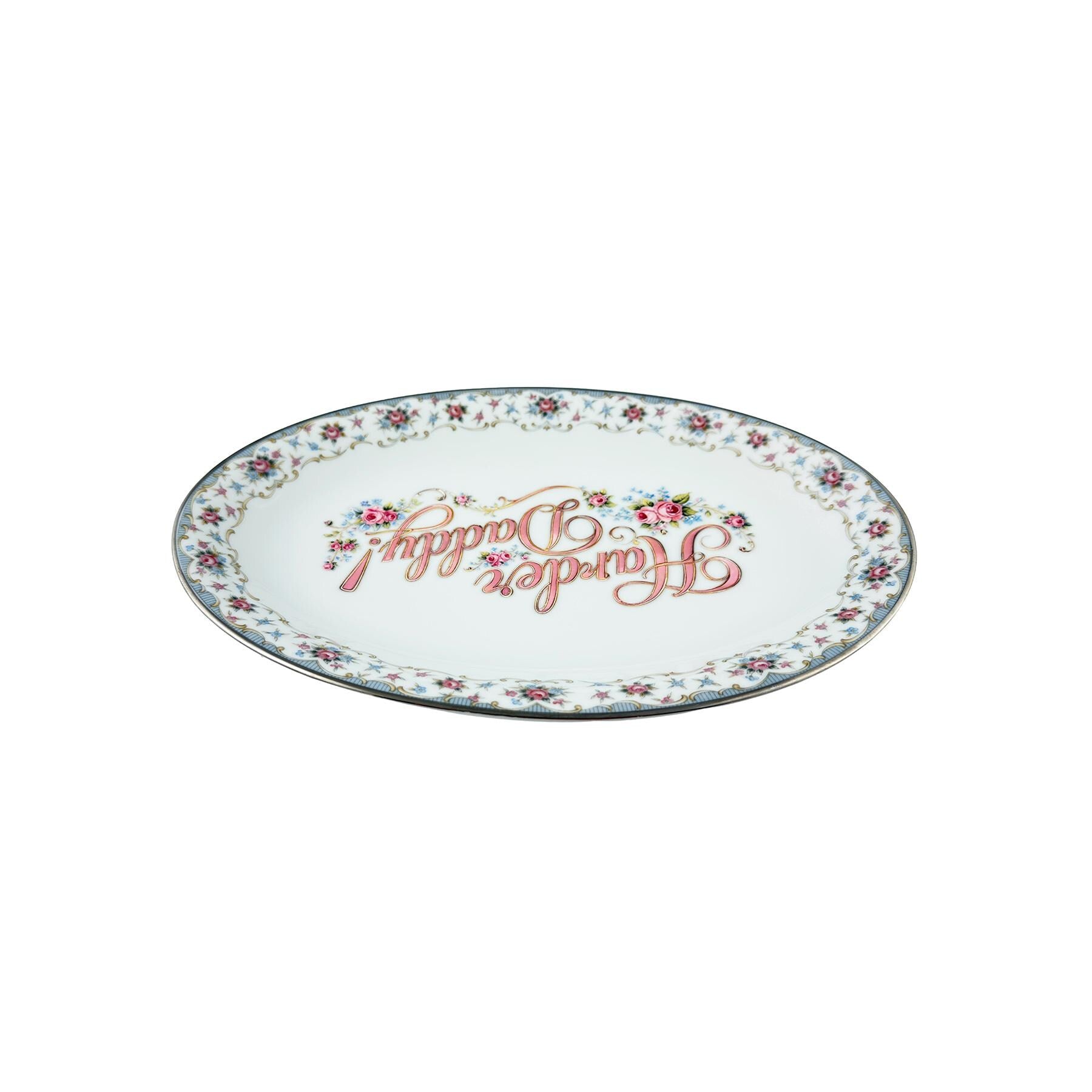 Harder Daddy Vintage China Platter by Trophy Husband 12"x8"