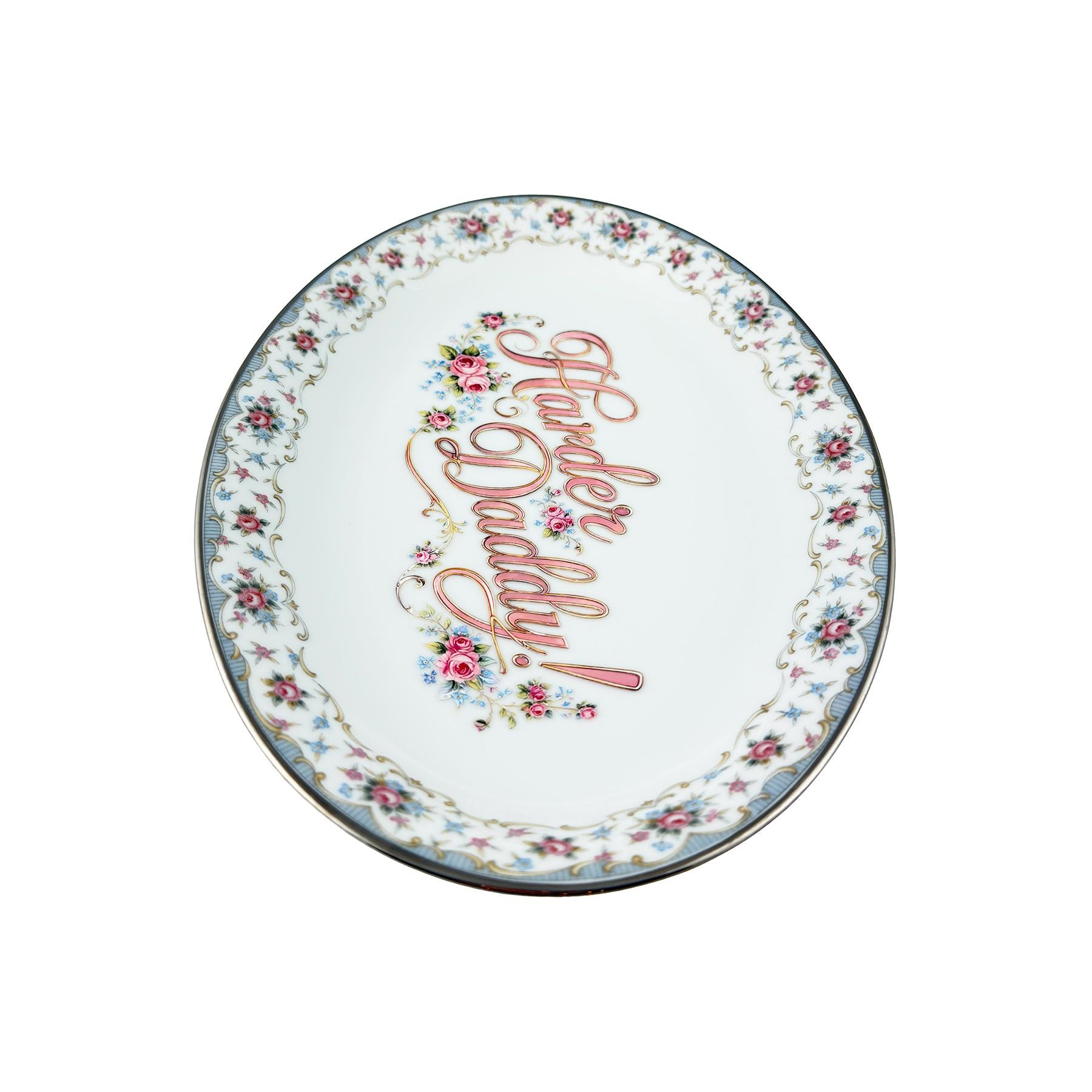 Harder Daddy Vintage China Platter by Trophy Husband 12"x8"