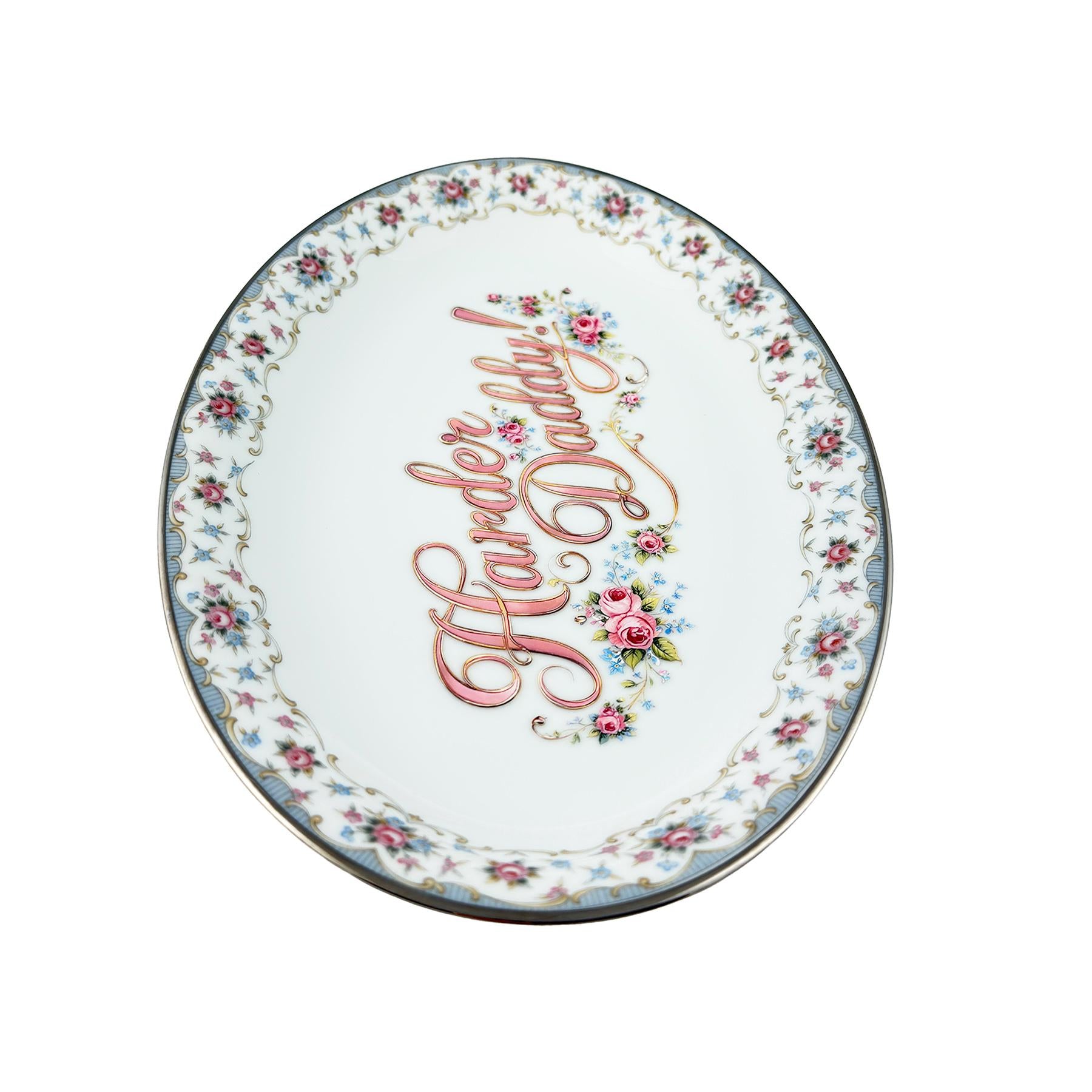 Harder Daddy Vintage China Platter by Trophy Husband 12"x8"