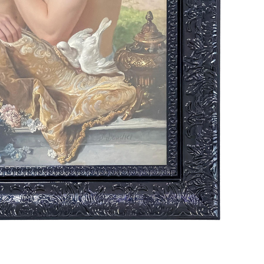 A Lover’s Embrace Framed Gay Male Nude Art, Queer Romantic Wall Decor, Classical Homoerotic Canvas Print, Gloss Black Frame, 20"x24"