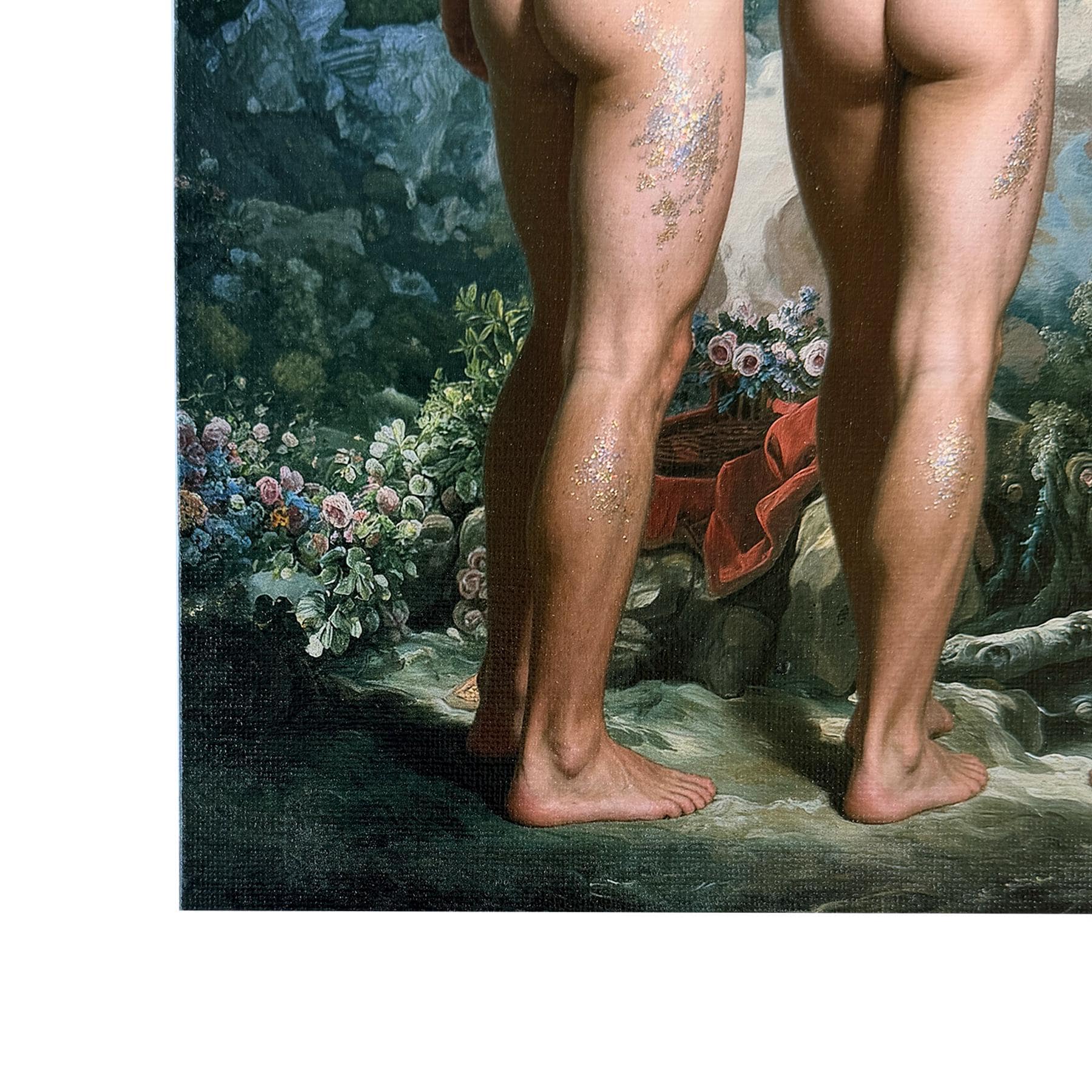 3 Muses Canvas Board Print, Male Nude Classical Art, Queer Wall Decor, Sexy Gay Art Print MATURE NSFW