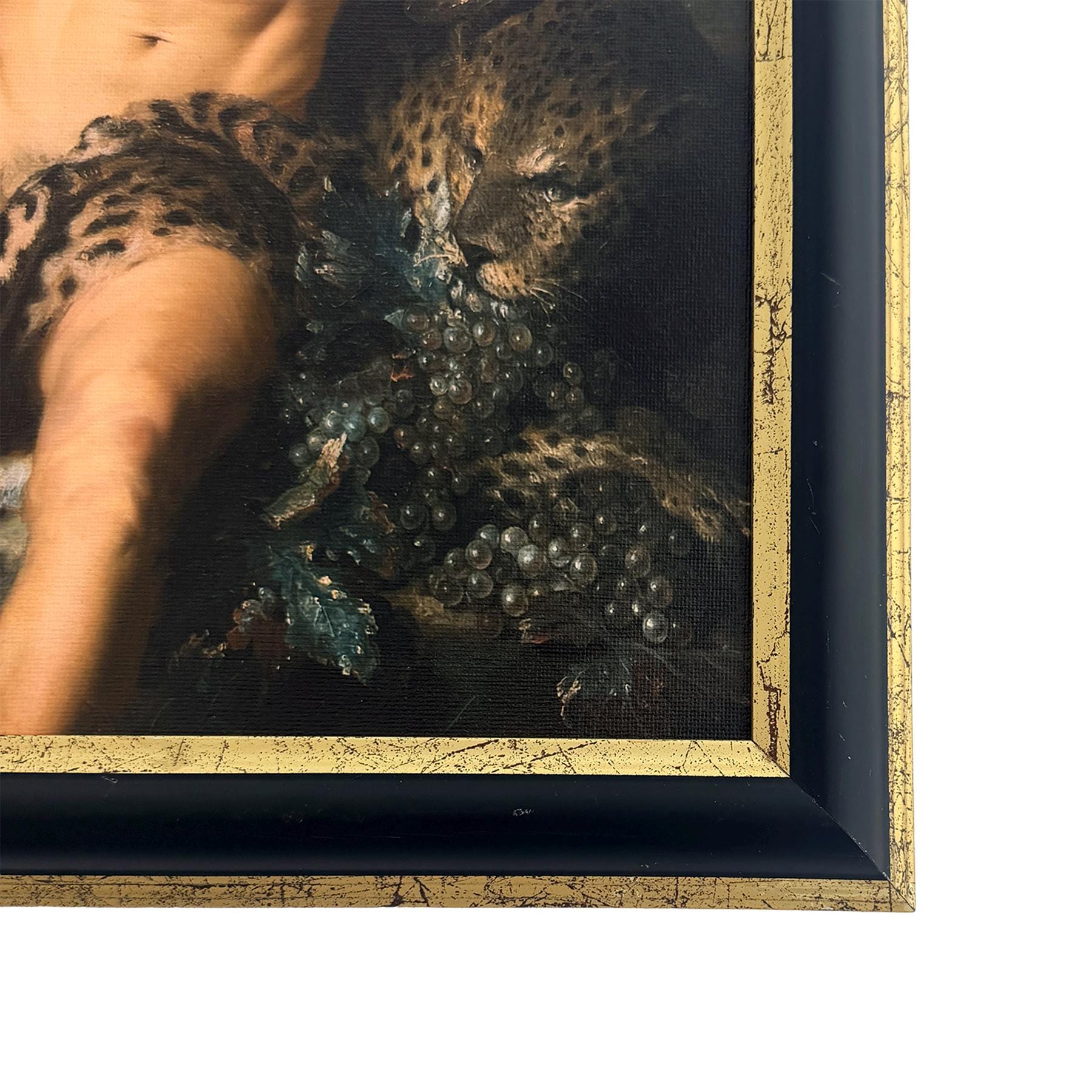 Triumph of Bacchus Original Art Work 11"x14" Vintage Upcycled Frame
