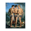 3 Muses Canvas Board Print, Male Nude Classical Art, Queer Wall Decor, Sexy Gay Art Print MATURE NSFW