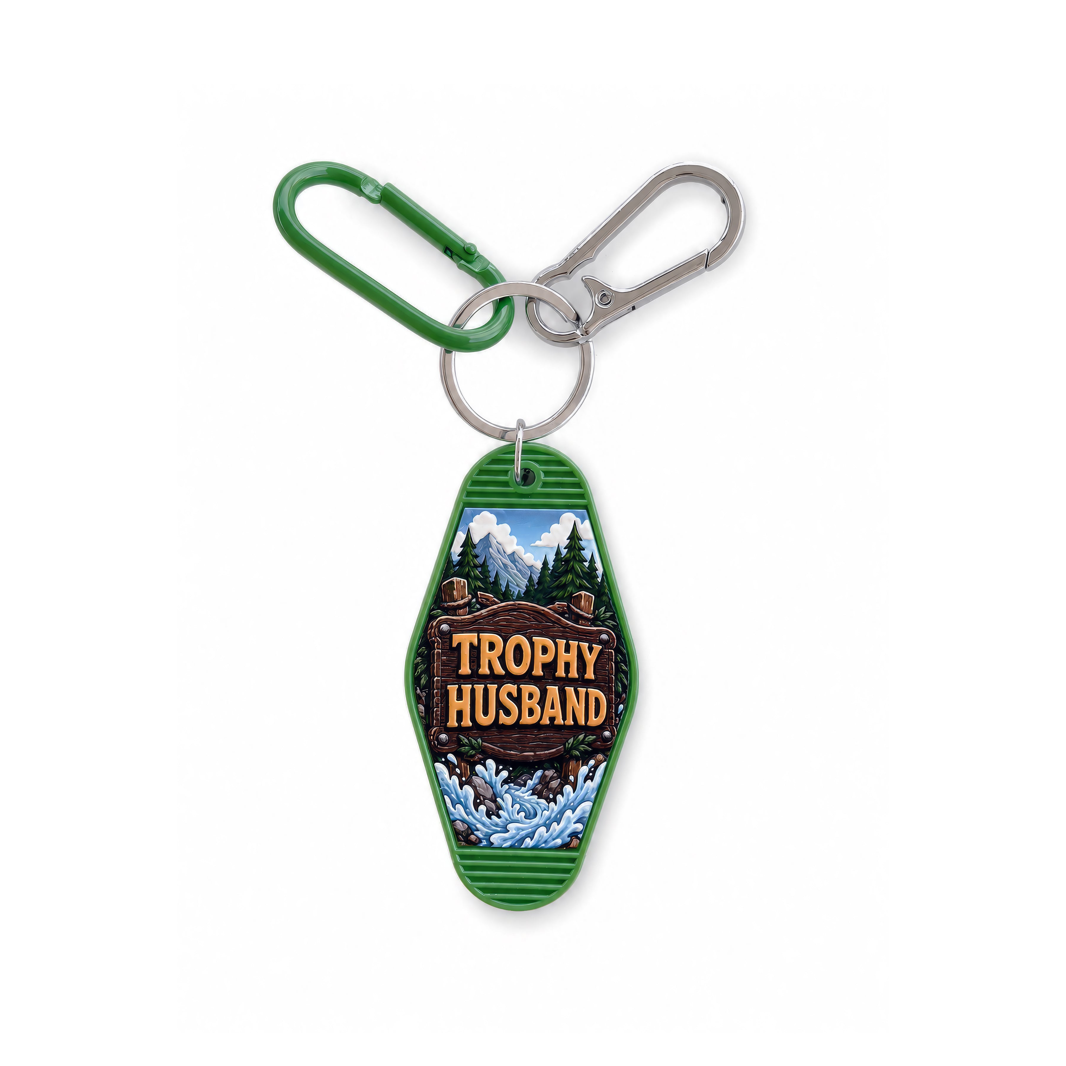Morning Wood Bag Charm Stainless Steel Carabiner and Matching Color Clip